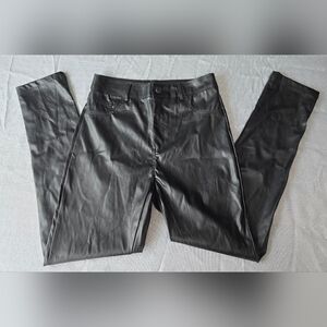 Shinestar Black Faux Leather Pants